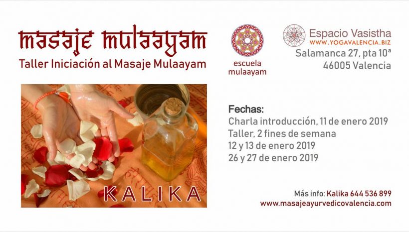 Taller Iniciación al masaje Mulaayam, por Kalika (Enero 2019)
