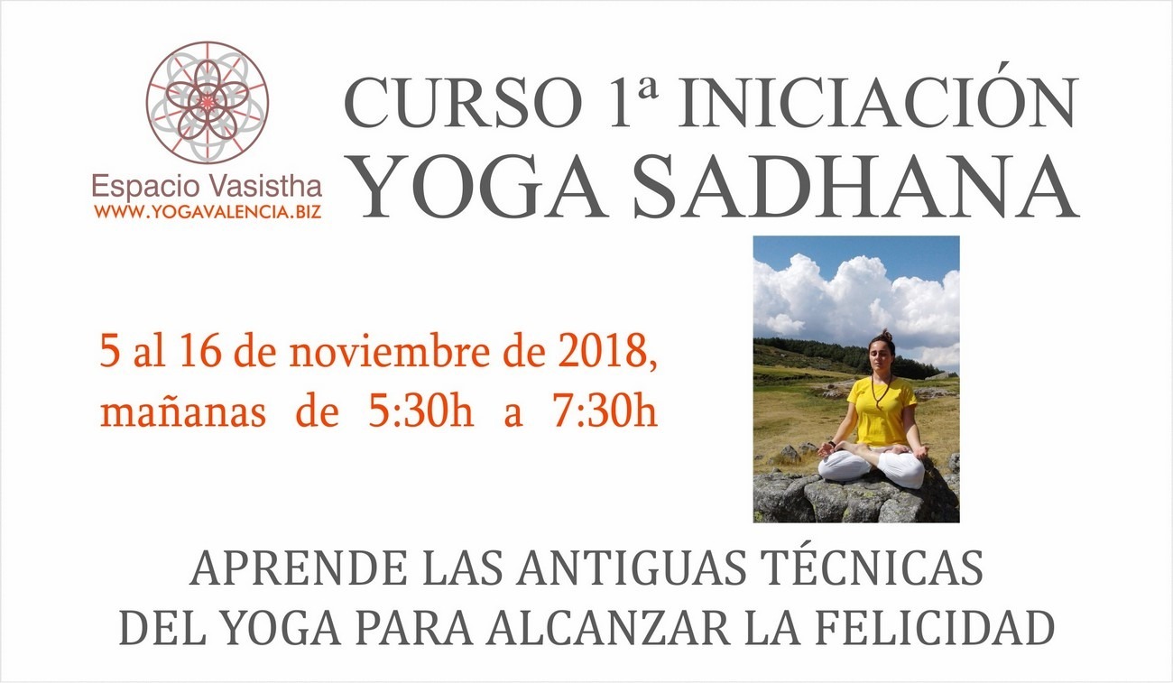 Curso 1ª iniciación Yoga Sadhana (Noviembre18)